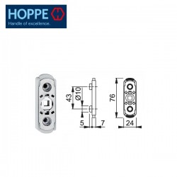 Hoppe New York Çocuk Emniyetli KISI2 Pencere Kolu - F2 Şampanya
