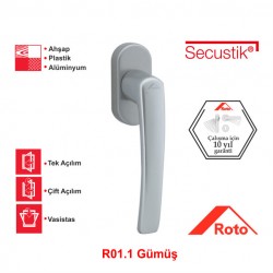 Roto Rotoline Secustik Pencere Kolu 40 mm - Gümüş