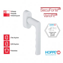 Hoppe Hamburg Pencere Kolu Pim Ayarlı (VarioFit) Secu Forte - F9016 Beyaz