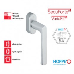 Hoppe Hamburg Pencere Kolu  Pim Ayarlı (VarioFit) Secu Forte - F1 Gümüş