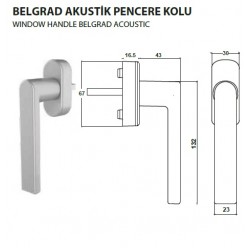 Windaform Belgrad Akustik Pencere Kolu - Antrasit Gri*
