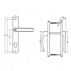 Windoform Milano Flat Kapı Kolu - Koyu Kahve