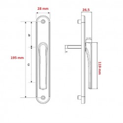 İmat Oval Filiz 28-85 Aynalı Basık Kapı Kolu 9016 Beyaz