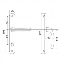 İmat Oval Filiz WC Kapı Kolu - Altın Meşe 8003