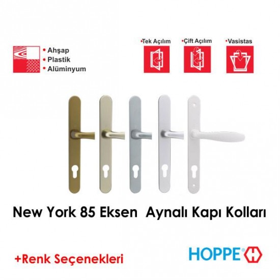 Hoppe New York 85 Eksen Aynalı Kapı Kolu - F8707 Koyu Kahve Hoppe New York 85 Eksen Aynalı Kapı Kolu - F8707 Koyu Kahve