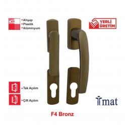 İmat Oval Filiz Basık Rozetli Kapı Kolu EF04 Bronz