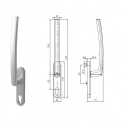 Patio Lift Rotoline HBSB Kolu İç Kol ( Barelsiz ) R06.2 Siyah