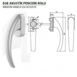 Windaform EGE Akustik Pencere Kolu - Ral-8003 Altın Meşe*