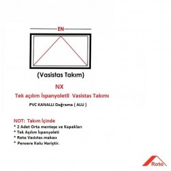 Roto NX Vasistas Açılım Takımı - Tek Açılım İsp. ( ALU )